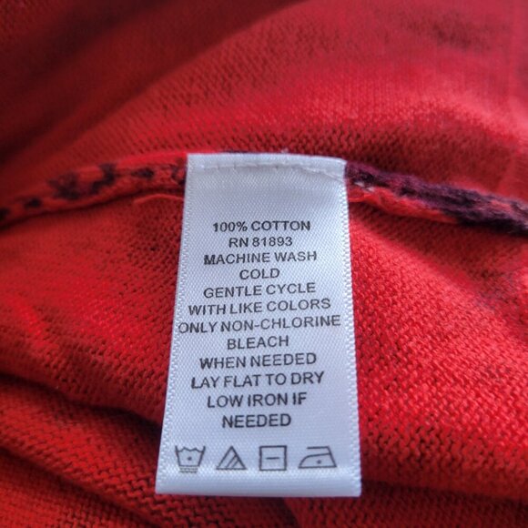 Isaac Mizrahi Red Paisley Cardigan Button Front Women’s Large Sweater (Size: 2x) - Picture 10 of 12